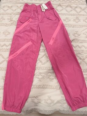 NWT MONSE Pink Cargo-Style Joggers